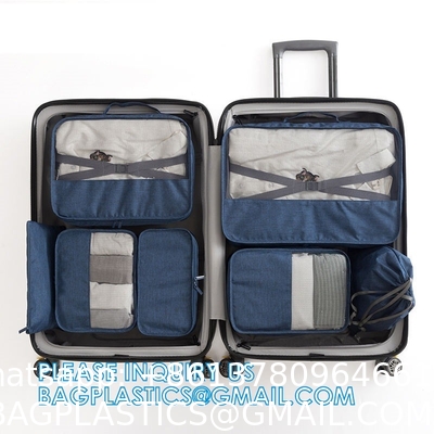 Packing Cubes Travel Luggage Organizers With Laundry Bag,Shoe Bag And Toitetrybag, Luggage For Carry On Suit