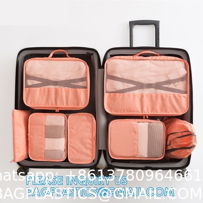 Packing Cubes Travel Luggage Organizers With Laundry Bag,Shoe Bag And Toitetrybag, Luggage For Carry On Suit