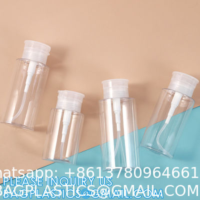 Nail Polish Remover Bottle, Pump Alcohol Dispenser, Makeup Acetone Containers, skincare packaging sets