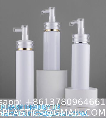Shampoo Pump Bottle, Luxury Silver Cosmetic Packaging Face Cream Serum Essence Lotion Dispenser Pump Bottle
