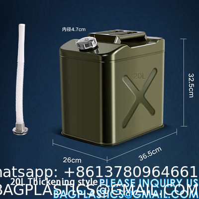Petrol Diesel Fuel Can,Gasoline Bucket Fuel Can with Oil Pipe Spout,Spare Car Fuel Tank Oil Drum,Portable Fuel
