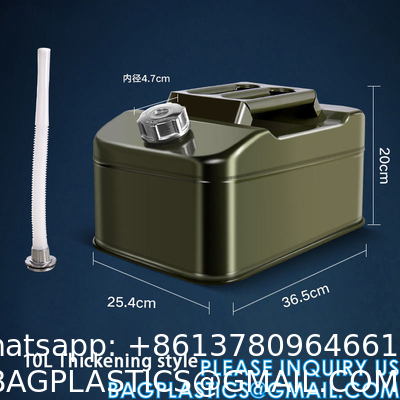 Petrol Diesel Fuel Can,Gasoline Bucket Fuel Can with Oil Pipe Spout,Spare Car Fuel Tank Oil Drum,Portable Fuel