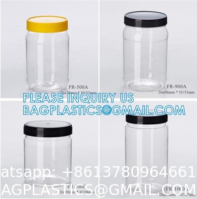 Plastic Square Grip Storage Jar, Candy Buffet Containers, Food Jar, Cosmetic Jar, Spice jar, juice sauce bottle