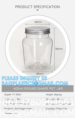 Plastic Square Grip Storage Jar, Candy Buffet Containers, Food Jar, Cosmetic Jar, Spice jar, juice sauce bottle