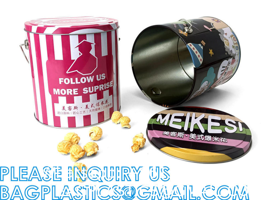 Coffee Tea Tin, Aluminum Can, POP Can, Cookie, Biscuit Candy Tin, Gift Storage Container, Popcorn Beer Bucket