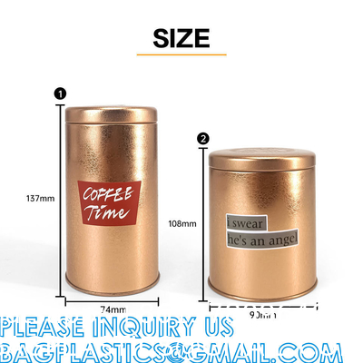 Coffee Tea Tin, Aluminum Can, POP Can, Cookie, Biscuit Candy Tin, Gift Storage Container, Popcorn Beer Bucket