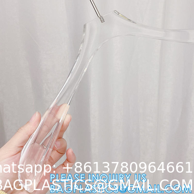 Boutique Plastic Hanger OEM Brand Fashion Adult Coat Garment Display Plastic Gold Hangers