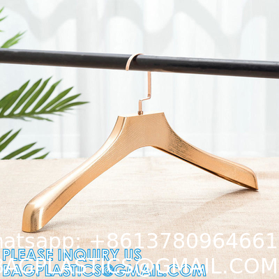 Boutique Plastic Hanger OEM Brand Fashion Adult Coat Garment Display Plastic Gold Hangers