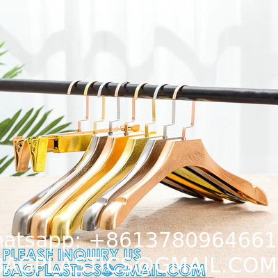 Boutique Plastic Hanger OEM Brand Fashion Adult Coat Garment Display Plastic Gold Hangers