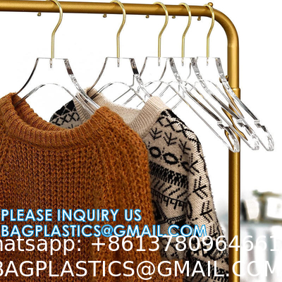 Boutique Plastic Hanger OEM Brand Fashion Adult Coat Garment Display Plastic Gold Hangers