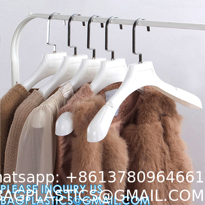 Boutique Plastic Hanger OEM Brand Fashion Adult Coat Garment Display Plastic Gold Hangers