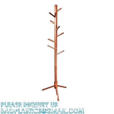 Modern Solid Wood or Steel Creative Living Room, Coat Rank Stand, Floor Clothes Hangers Wooden Coat Racks