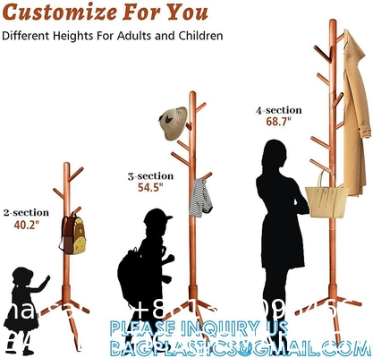 Modern Solid Wood or Steel Creative Living Room, Coat Rank Stand, Floor Clothes Hangers Wooden Coat Racks