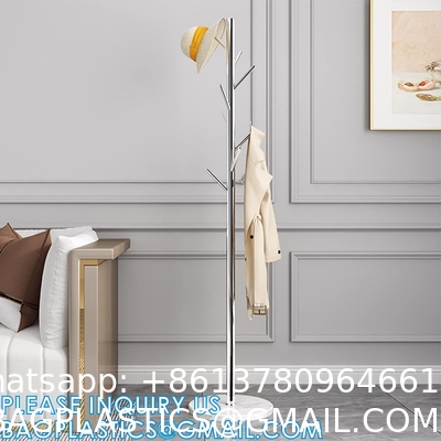 Modern Solid Wood or Steel Creative Living Room, Coat Rank Stand, Floor Clothes Hangers Wooden Coat Racks
