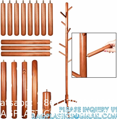 Modern Solid Wood or Steel Creative Living Room, Coat Rank Stand, Floor Clothes Hangers Wooden Coat Racks