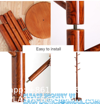 Modern Solid Wood or Steel Creative Living Room, Coat Rank Stand, Floor Clothes Hangers Wooden Coat Racks