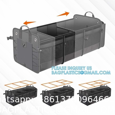 Trunk Organizer Foldable Car Storage Boxes Car Storage Bag, Organizer Multi-Compartment Collapsible Trunk storage