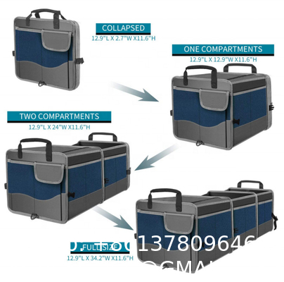 Trunk Organizer Foldable Car Storage Boxes Car Storage Bag, Organizer Multi-Compartment Collapsible Trunk storage