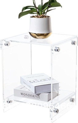 Acrylic Nightstand, End Table, Side Table With Wheels Casters, clear furniture crafts acrylic Bookcase Bookshelf