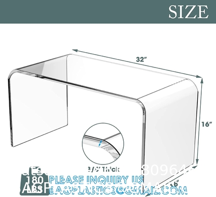 Acrylic Nightstand, End Table, Side Table With Wheels Casters, clear furniture crafts acrylic Bookcase Bookshelf