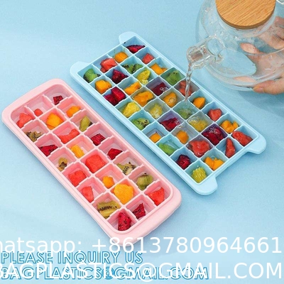 Silicone Ice Cube Molds With Removable Lids Reusable And BPA Free For Whiskey, Cocktail, Stackable Flexible Safe Ice