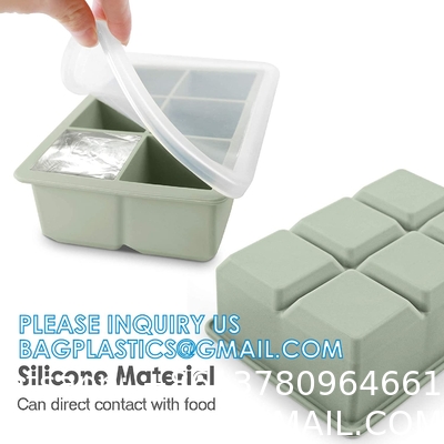Silicone Ice Cube Molds With Removable Lids Reusable And BPA Free For Whiskey, Cocktail, Stackable Flexible Safe Ice