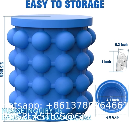 Silicone Ice Cube Molds With Removable Lids Reusable And BPA Free For Whiskey, Cocktail, Stackable Flexible Safe Ice