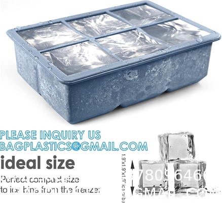 Silicone Ice Cube Molds With Removable Lids Reusable And BPA Free For Whiskey, Cocktail, Stackable Flexible Safe Ice