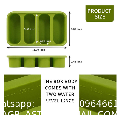 Silicone Ice Cube Molds With Removable Lids Reusable And BPA Free For Whiskey, Cocktail, Stackable Flexible Safe Ice
