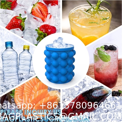 Silicone Ice Cube Molds With Removable Lids Reusable And BPA Free For Whiskey, Cocktail, Stackable Flexible Safe Ice