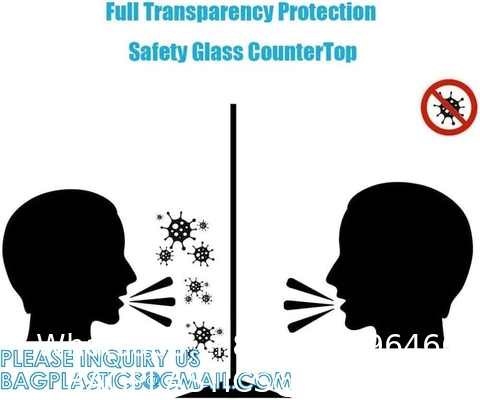 Portable Acrylic Sneeze Guard Shield Divider Perspex Screens Barrier Plastic Shield Counter, Social Distancing