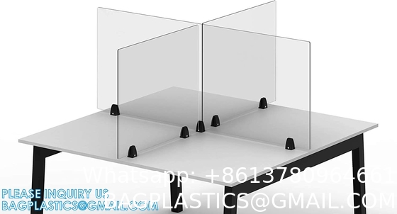 Portable Acrylic Sneeze Guard Shield Divider Perspex Screens Barrier Plastic Shield Counter, Social Distancing