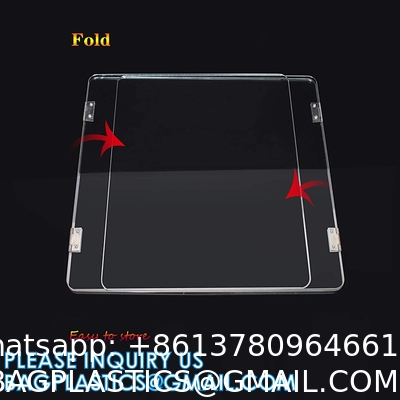 Portable Acrylic Sneeze Guard Shield Divider Perspex Screens Barrier Plastic Shield Counter, Social Distancing