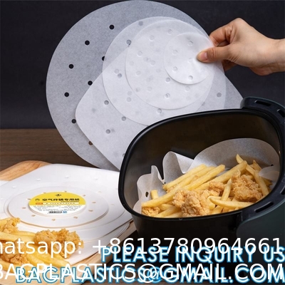 Air Fryer Disposable Paper Liner Reusable Air Fryer Liners, Round Air Fryer Parchment Paper, Non-Stick Food Grade