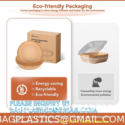 Air Fryer Disposable Paper Liner Reusable Air Fryer Liners, Round Air Fryer Parchment Paper, Non-Stick Food Grade