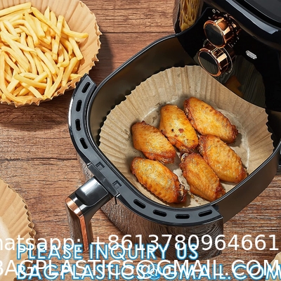 Air Fryer Disposable Paper Liner Reusable Air Fryer Liners, Round Air Fryer Parchment Paper, Non-Stick Food Grade