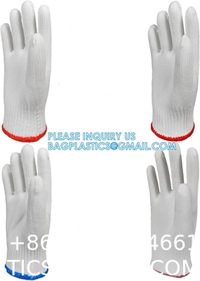 Nylon Knitted Polyurethane Palm Heavy Duty Work Fit Glove Knit Guantes De Trabajo Palm Pu Coated Safety Work Glo
