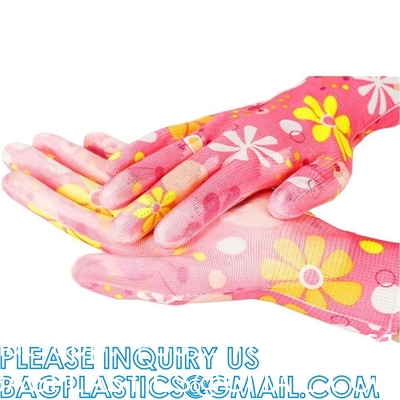 Nylon Knitted Polyurethane Palm Heavy Duty Work Fit Glove Knit Guantes De Trabajo Palm Pu Coated Safety Work Glo
