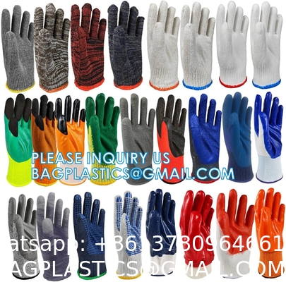 Nylon Knitted Polyurethane Palm Heavy Duty Work Fit Glove Knit Guantes De Trabajo Palm Pu Coated Safety Work Glo