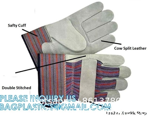 Heavy Duty Leather Welding Working Gloves, Palm safety Gloves, suede finish, cowhide, Cut Resistant, Driver Gloves