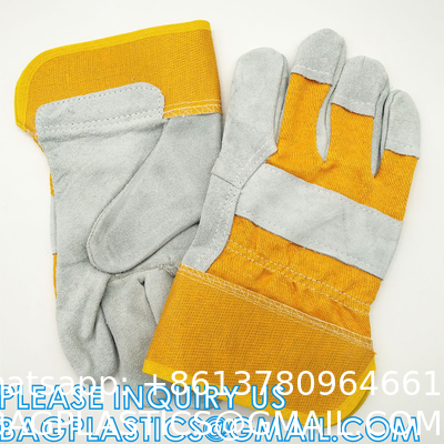 Heavy Duty Leather Welding Working Gloves, Palm safety Gloves, suede finish, cowhide, Cut Resistant, Driver Gloves