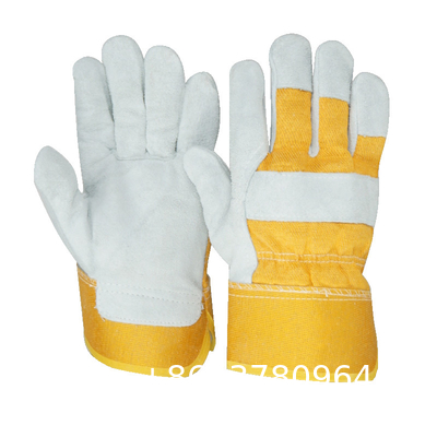 Heavy Duty Leather Welding Working Gloves, Palm safety Gloves, suede finish, cowhide, Cut Resistant, Driver Gloves