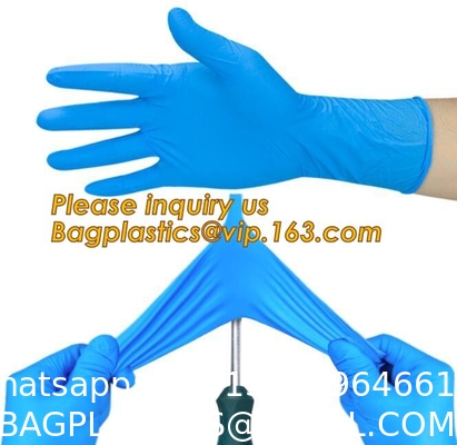 Medical Disposable Nitrile exam Gloves, Chemical Resistant, Powder-Free, Latex-Free, Non-Sterile, Food Safe, 4 Mil