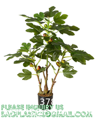 Artificial Plant Ficus Carica Fruit Plant Bonsai Tree Faux Plant Indoor Home Decor Plant Potted Plant Home