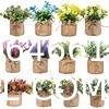 1.3m Potted Oak Tree Bonsai Faux House Plants For Home Decor Artificial Rubber Ficus Greenery Home Sets