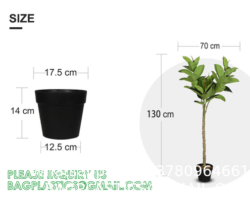 1.3m Potted Oak Tree Bonsai Faux House Plants For Home Decor Artificial Rubber Ficus Greenery Home Sets