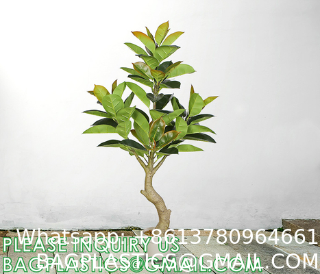 1.3m Potted Oak Tree Bonsai Faux House Plants For Home Decor Artificial Rubber Ficus Greenery Home Sets