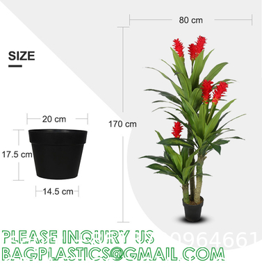 Dracaena Silk Plant Artificial 5ft Faux House Plants Evergreen Dracaena Marginata Fake Yucca Palm Trees in Pot
