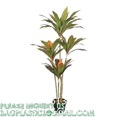 Dracaena Silk Plant Artificial 5ft Faux House Plants Evergreen Dracaena Marginata Fake Yucca Palm Trees in Pot