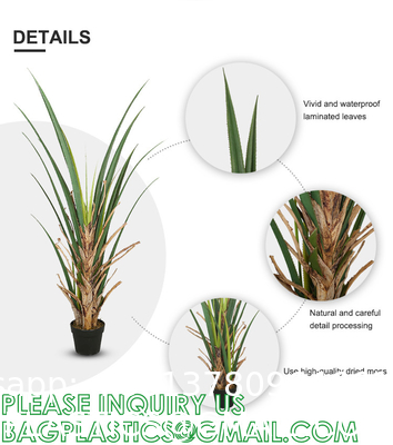 Dracaena Silk Plant Artificial 5ft Faux House Plants Evergreen Dracaena Marginata Fake Yucca Palm Trees in Pot